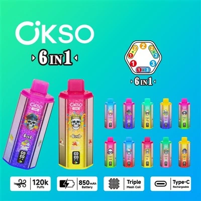 Okso 120000 baforadas 6 em 1